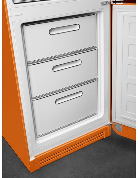 SMEG FAB32ROR5 FRIGO D ARANCIO ANNI 50 NF 60CM CERNIERE DX INVERTER
