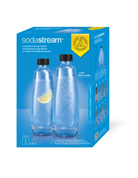 SODASTREAM 2270179 BOTTIGLIE BIPACK VETRO LAV.IN LVST PER GASATORE DUO