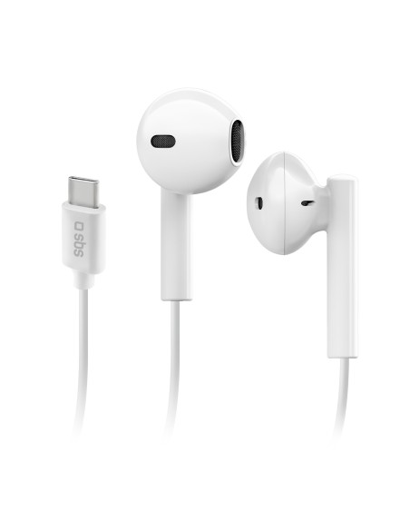 SBS TEEARTYCAPW  AURICOLARE SEMI IN EAR USB-C BIANCO