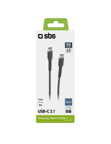 SBS TECABLETCC31K CAVO TYPE C - TYPE  C 3.1 LUNGHEZZA 1.5 MT