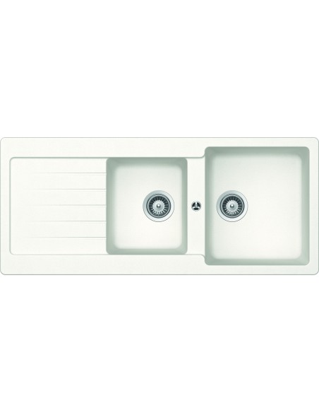 GLEMGAS LS2G16WH LAVELLO 116X50 2V +GOCC. BIANCO