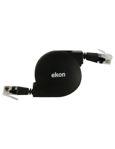 EKON 38185 CAVO RETE UTP 5E 1,0M RETRATTILE NERO