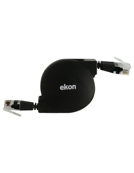 EKON 38185 CAVO RETE UTP 5E 1,0M RETRATTILE NERO