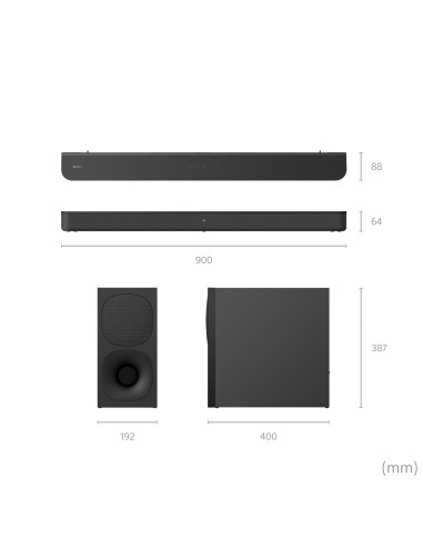 SONY HTS400 SOUNDBAR 2.1 330W SUB WIRELESS BT DISPLAY