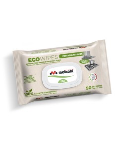 MELICONI ECO WIPES INOX 50 SALVIETTINE COMPOSTABILI DETERGENTI 2