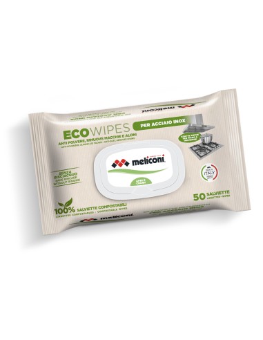 MELICONI ECO WIPES INOX 50 SALVIETTINE COMPOSTABILI DETERGENTI