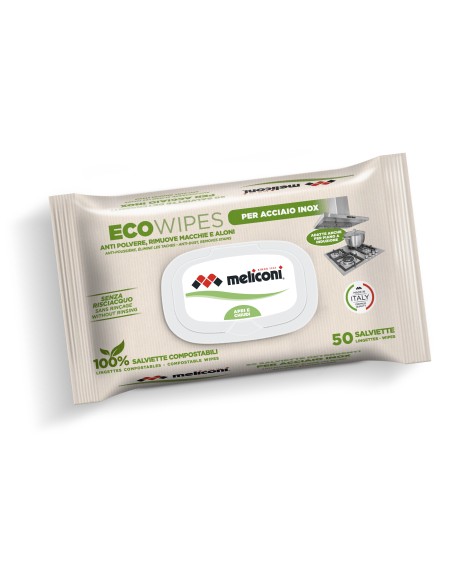MELICONI ECO WIPES INOX 50 SALVIETTINE COMPOSTABILI DETERGENTI