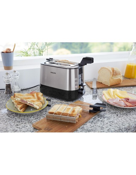 PHILIPS HD2639/90 TOSTAPANE 2 PINZESILVER/NERO