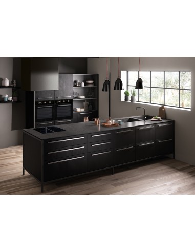 GLEMGAS GFX92BK-S6 FORNO CLASSE A   NERO LUCIDO 64LT