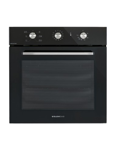 GLEMGAS GFX62BK-S3 FORNO CLASSE A  NERO LUCIDO 64LT GUIDE CROMATE LAT.