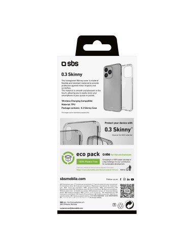 SBS TESKINIP1461PT IPHONE 14 PRO COVER IN GOMMA TRASPARENTE