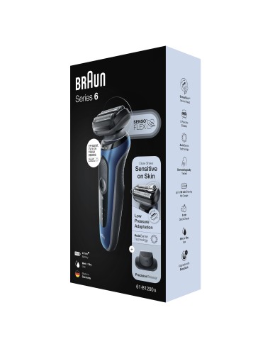 BRAUN SERIE 6 BLU 61-B1200S RASOIO