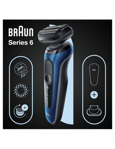 BRAUN SERIE 6 BLU 61-B1200S RASOIO