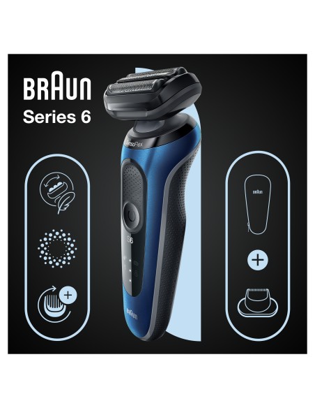 BRAUN SERIE 6 BLU 61-B1200S RASOIO