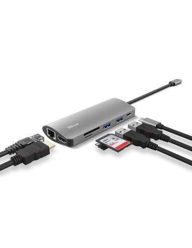 TRUST 23775 USB-C MULTIPORT ADAPTER 7IN1 DALYX ALUMINIUM