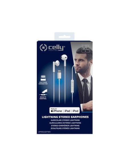 CELLY UP900LIGHTWH  AURICOLARI STERREO LIGHTNING BIANCO