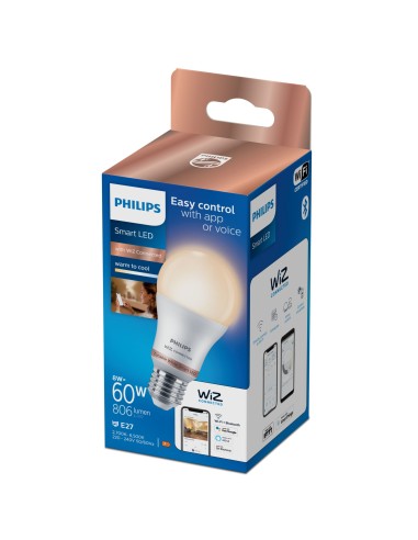 PHILIPS 372429 BIANCO C/F 8W/60W E27 GOCCIA SMERIGLIATA LAMP.CONN.
