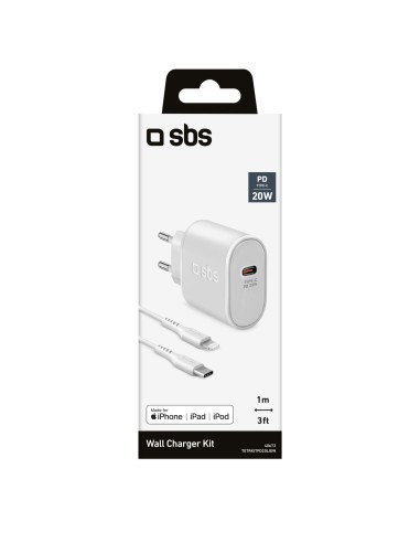 SBS TETRKITPD20LIGW ALIM.RETE USB-C 20W CAVO LIGHTNING/USB-C