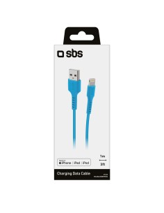SBS TECABLEUSBIP589A CAVO LIGHTNING/USB 1M AZZURRO 2