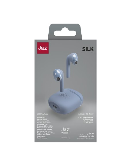 SBS TEJZEARTWSEARBTB AURICOLARI TWS BT 5.0 BASE 200MAH TOUCH BLU