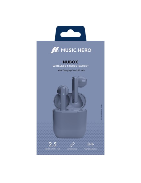 SBS MHTWSNUBOXBTB AURICOLARI TWS 300MAH BLU
