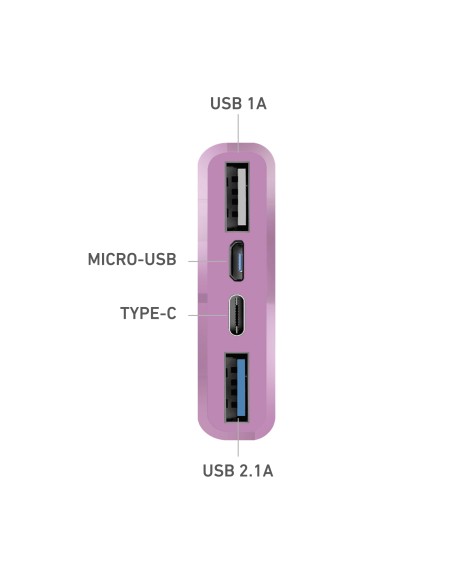 SBS TTBB10000FASTP POWERBANK 10000MAH USB 2,1 A ROSA