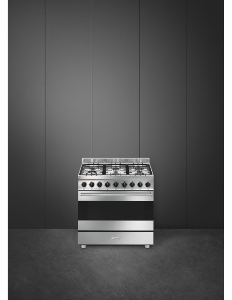 SMEG B91GMX2 CUCINA INOX 90X60 PROF. CLASSE A TERMOVENTIL. VAPOR CLEAN