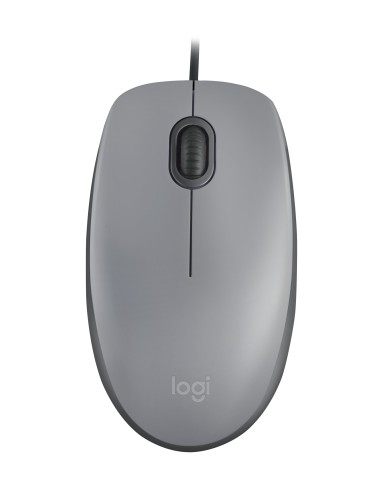 LOGITECH M110 GRIGIO MOUSE OTTICO SILENT CAVO 180CM 1000DPI 85G
