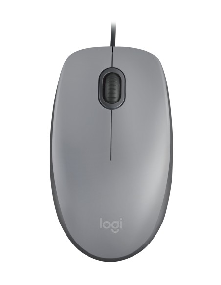 LOGITECH M110 GRIGIO MOUSE OTTICO SILENT CAVO 180CM 1000DPI 85G