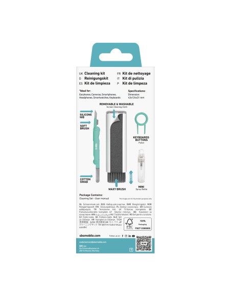 SBS TEEARCLEANSETMULTI KIT DI PULIZIA AURICOLARI MULTIFUNZIONE