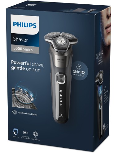 PHILIPS S5887/10 RASOIO SERIES 5000 WET&DRY MIDNIGHT BLUE
