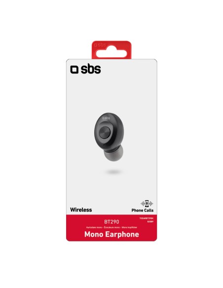 SBS TEEARBT290K AURICOLARE WIRELESSMONO IN-EAR CON RICARICA MAGNET NER