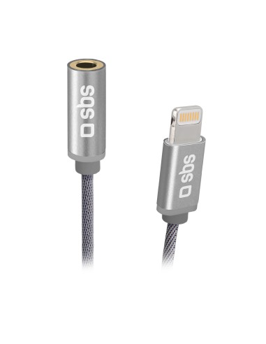 SBS TEADAPTJACKMFIW ADATTATORE APPLE LIGHTNING M A JACK 3,5 MM F BIANC