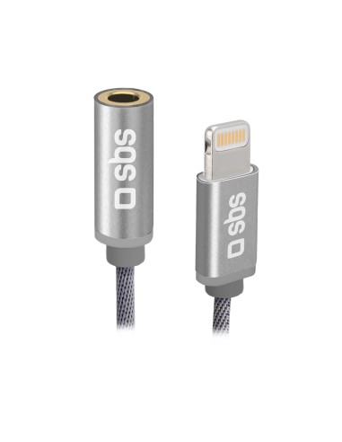 SBS TEADAPTJACKMFIW ADATTATORE APPLE LIGHTNING M A JACK 3,5 MM F BIANC