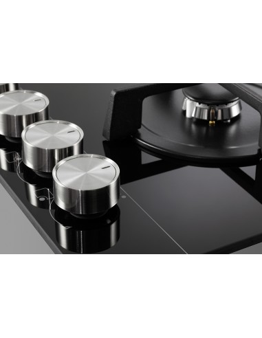 DE_LONGHI NSL460N P. COTT. 60CM GAS VETRO NERO 4F(1TC) GRIGLIE GHISA