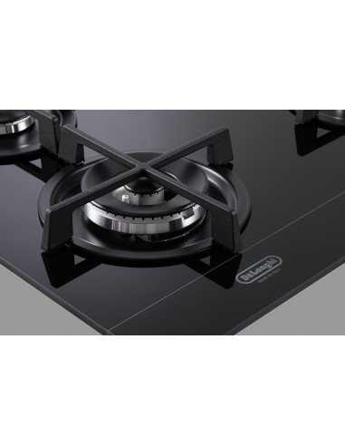 DE_LONGHI NSL460N P. COTT. 60CM GAS VETRO NERO 4F(1TC) GRIGLIE GHISA