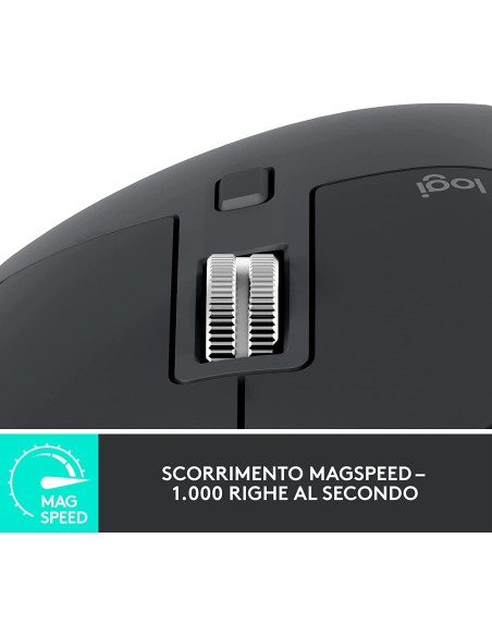 LOGITECH MX MASTER 3S GRIGIO SCURO MOUSE WIRELESS