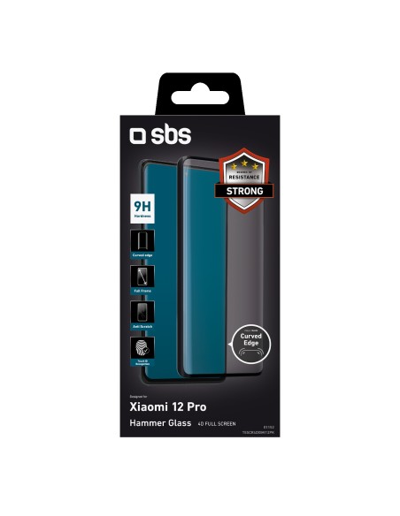 SBS TESCR4DXIMI12PK XIAOMI MI 12 PRO VETRO TEMPERATO CON BORDO NERO