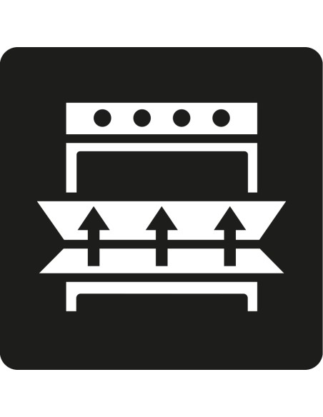 GLEMGAS GFR62BK-S3 FORNO CLASSE A  NERO LUCIDO 64LT GUIDE CROMATE LAT.