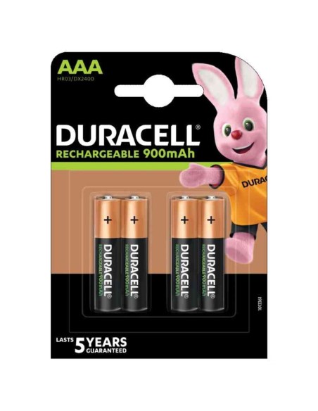 DURACELL RECHARGE AAA X4 800MAH MINISTILO PILE RICARICABILI