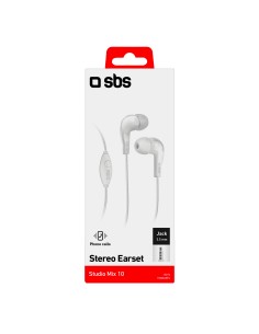 SBS TEINEARWL AURICOLARE IN-EAR TASTO RISP. BIANCO 2