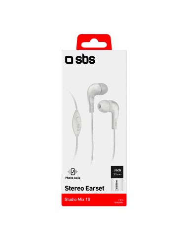 SBS TEINEARWL AURICOLARE IN-EAR TASTO RISP. BIANCO
