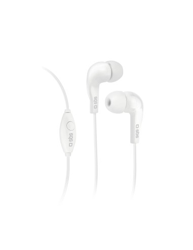 SBS TEINEARWL AURICOLARE IN-EAR TASTO RISP. BIANCO
