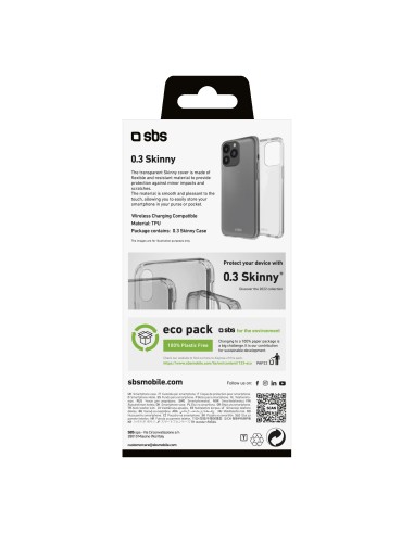 SBS TESKINIP1467PT IPHONE 14 PRO MAX COVER IN GOMMA TRASPARENTE