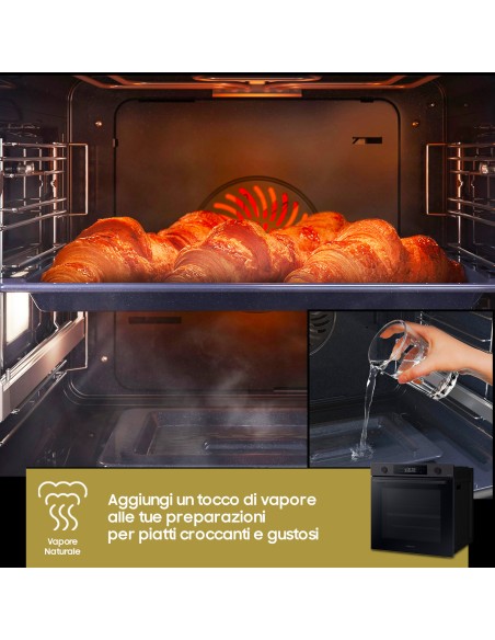 SAMSUNG NV7B4440VBB FORNO A+ 76L 60CM BLACK INOX VAPORE WIFI DUAL COOK