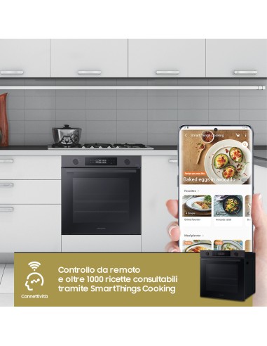 SAMSUNG NV7B4440VBB FORNO A+ 76L 60CM BLACK INOX VAPORE WIFI DUAL COOK