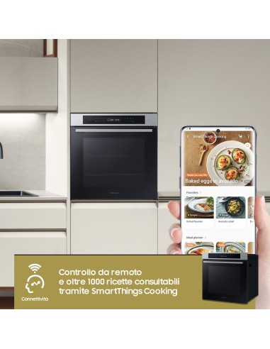 SAMSUNG NV7B4040VBS FORNO A+ 76L 60CM VAPORE WIFI INOX PULIZIA CATALIT