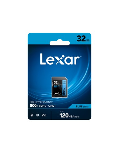 LEXAR SECURE DIGITAL 32GB 800X LETTURA 120MB/S - SCRITTURA 45MB/S V10