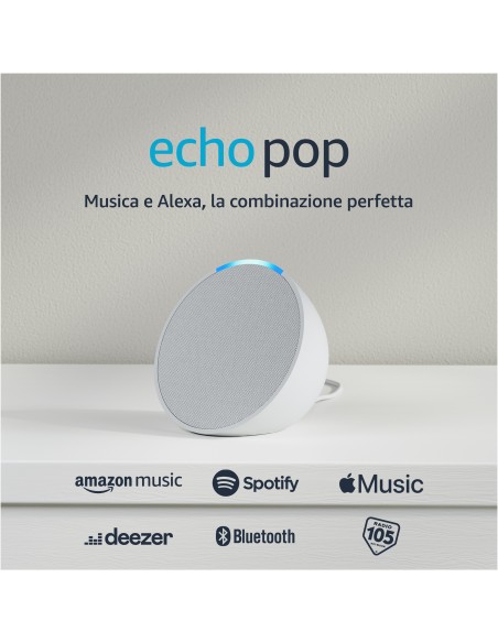 AMAZON ECHO POP BIANCO GHIACCIO SMART SPEAKER