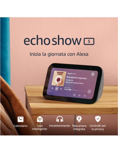 AMAZON ECHO SHOW 5 3GEN ANTRACITE SMART SPEAKER SCHERMO 5,5" TOUCH